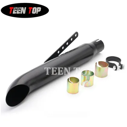 Cafe Racer Exhaust Mufflers: Chrome Plated Chopper Moto Silencers for Harley Davidson, Triumph, Trumpet, and Guzzi Bikes