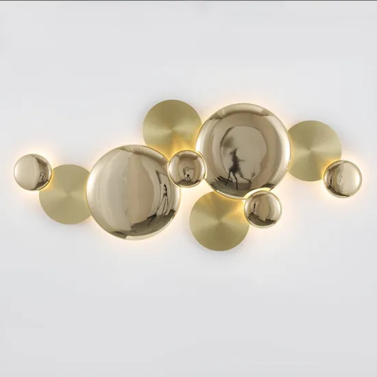 Modern LED Wall Lamp: Art Decor DIY Round Plate Combination Luxury Wall Sconce