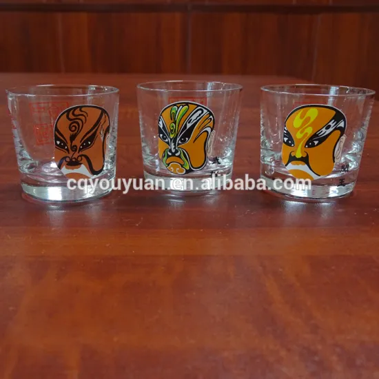 45ml handmade unique custom shot glass with decal