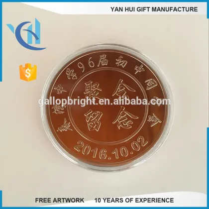 Custom class reunion silver euro coin antique coin