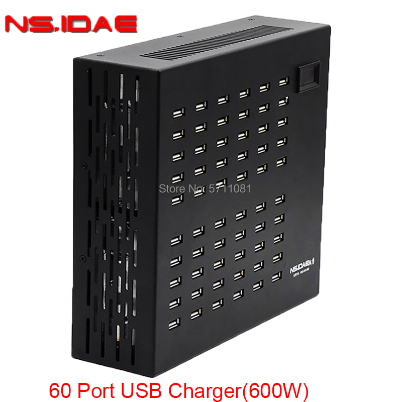 60 포트 USB 충전기 600W 휴대용 데스크톱