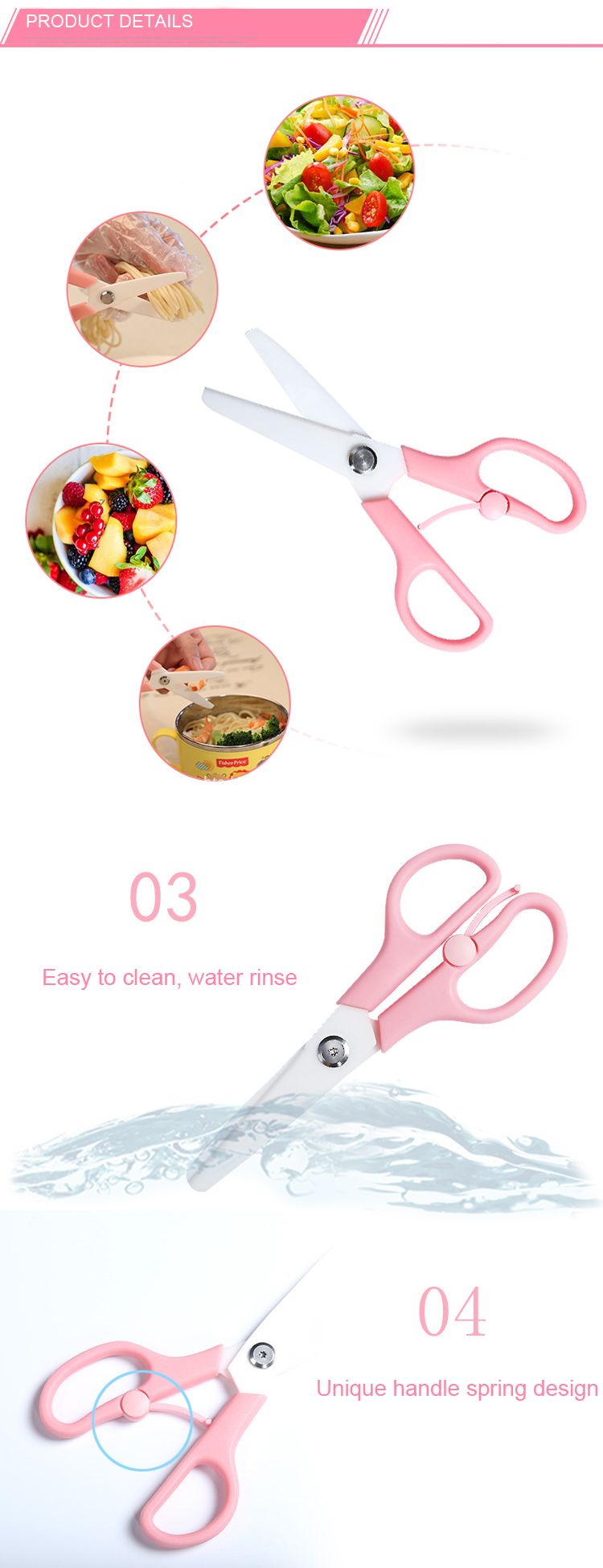 Baby food safety scissors 