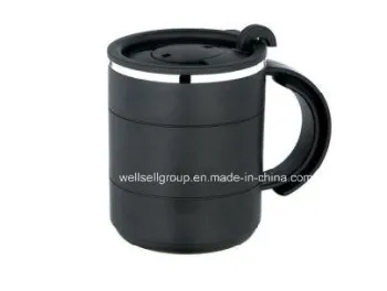Black Stainless Steel Coffee Mug with Lid (CPBZ-4050)