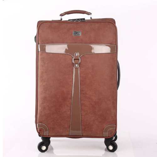 Pu universal wheeled wholesale luggage bag