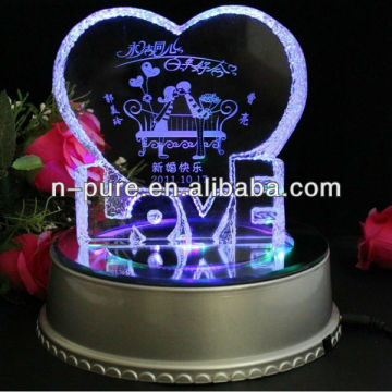 Beautiful LED Light Base for Wedding Gifts