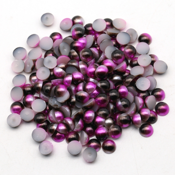 WHOTSTONE Wholesale: Bulk Pack of 2000 10mm Rose, Coffee, and Rainbow Colored ABS Half Round Plastic Pearls for DIY Headdresses