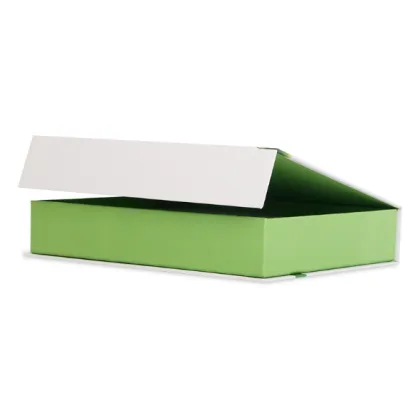 Green Silk-print Cosmetic Box with Magnetic