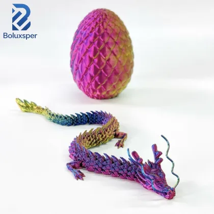 3d printed dragon toy crystal dragon gem dragon model kids plastic 3d gradient dragon egg--wyh