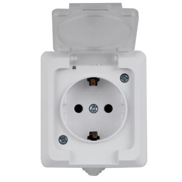 IP44 Waterproof Wall Socket SCHUKO 250V 16A European Standard Outlet