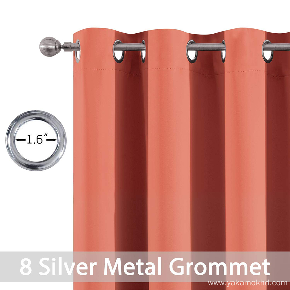 Coral Blackout Curtains 96 Inch Long