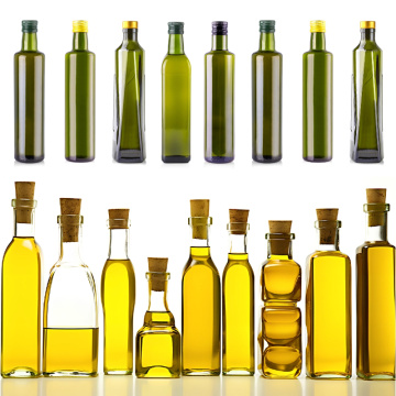 Empty Olive Oil Bottle With Cap 250ml 500ml 750ml 1l Clear Square Glass Bottle