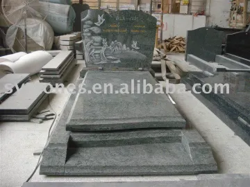 engraving black granite burial gravestone tombstone