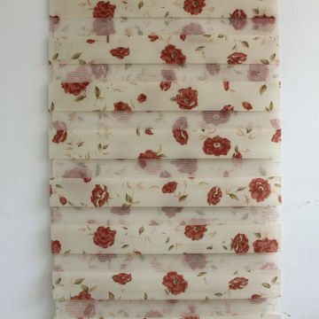 Zebra Patterned Roller Blind , Electric Roller Shades For Houses