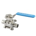 Weld Hygienic Ferrule End 3pc manual de bola válvula