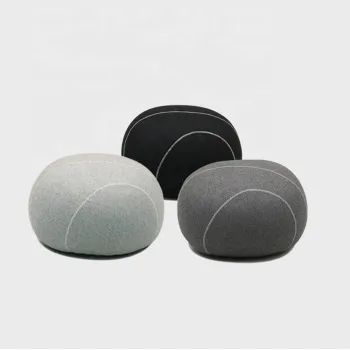 Comfortable Soft Round Fabric Ottomans & Poufs for Modern Livingroom Furniture with Ottoman Bench