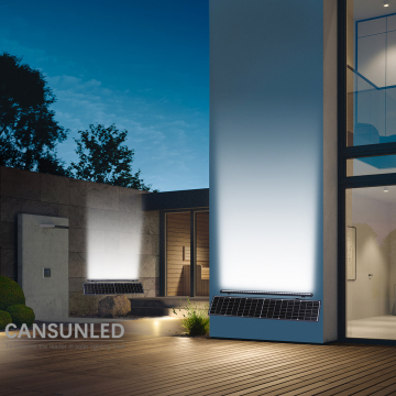 Solar Wall Light: Aluminum Tube Solar Signboard Light with 60cm and 30000mAh Capacity