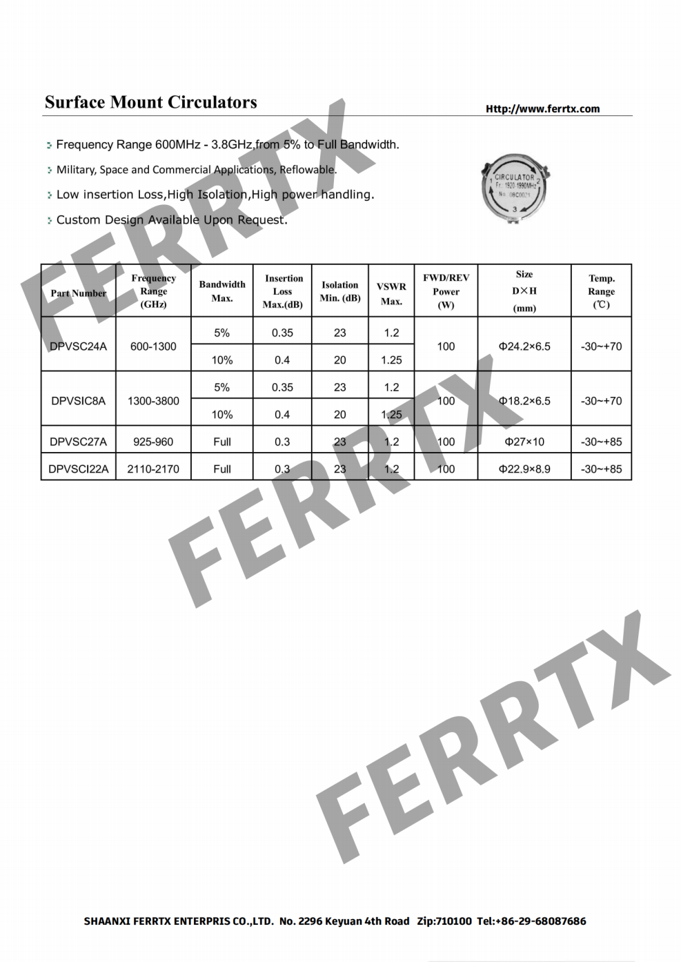Surface Mount Circulator