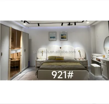 2025 Modern White Lacquer Romantic Luxury King Size Bedroom Furniture Sets