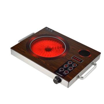 2200W Undolished Glass Black Fashion Electric Portable Ceramic Hob υπέρυθρη κουζίνα