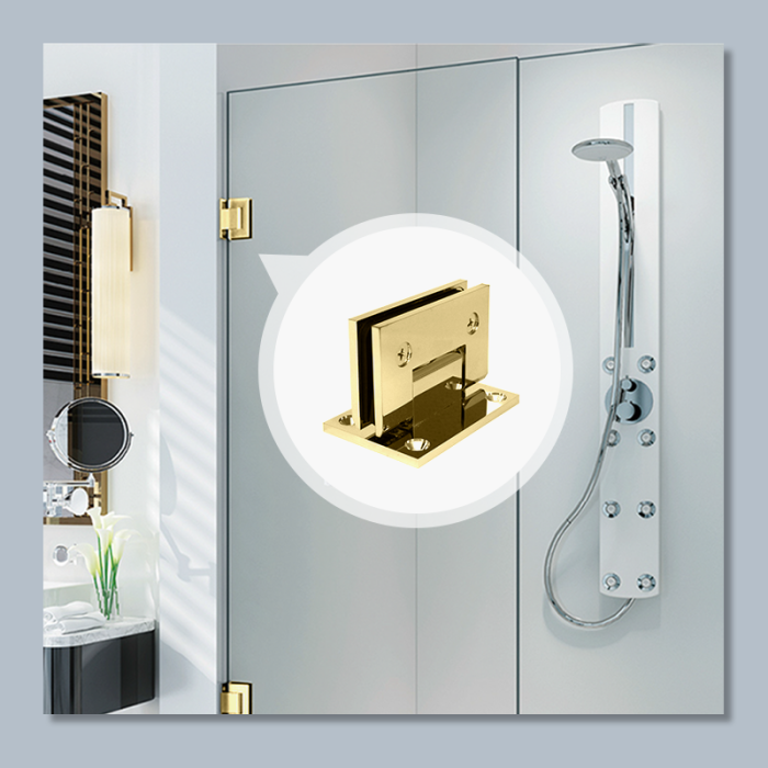 مفصلة باب الحمام الزجاجية المثبتة على الحائط