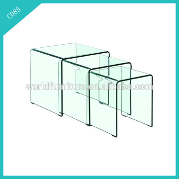 wholesale cheap bend glass coffee table