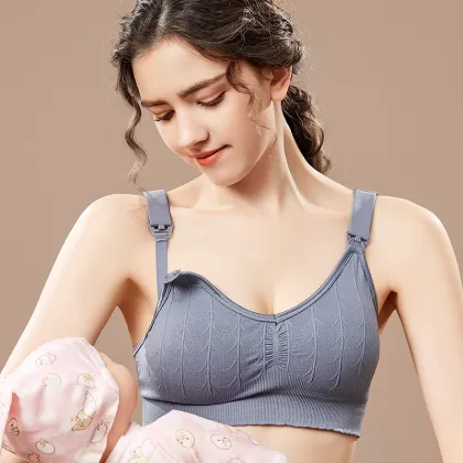Front-Open Buckle Breastfeeding Nursing Bra for Pregnant Women