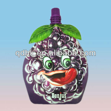 nylon lldpe laminated special shape fruit beverage plastic bag manufacturer