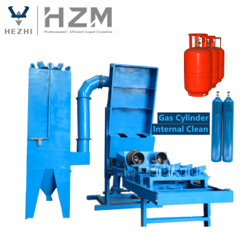 LPG Gas Cylinder Internal Cleaning: Shot Peening Blaster and Sand Blasting Machine for Steel Oxygen Tank Inner Walls