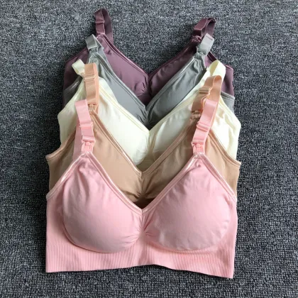 Seamless Nursing Sports Bra for Maternity and Breastfeeding