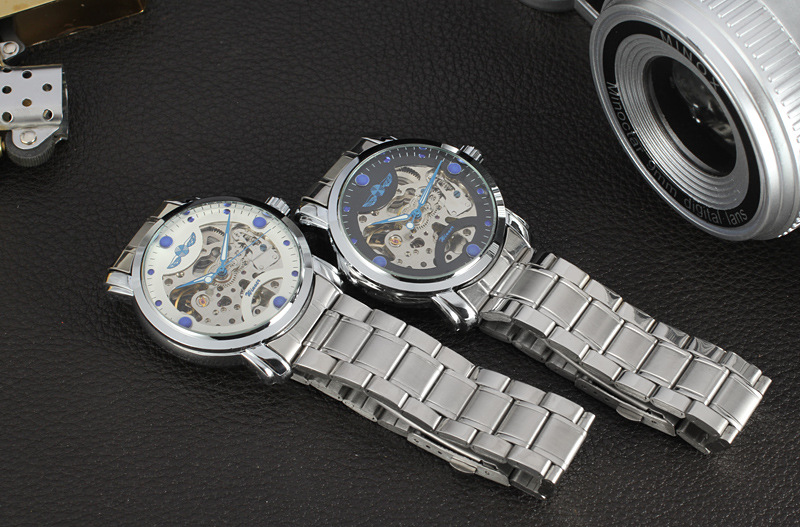 personlized men watch alloy case with stainless steel band