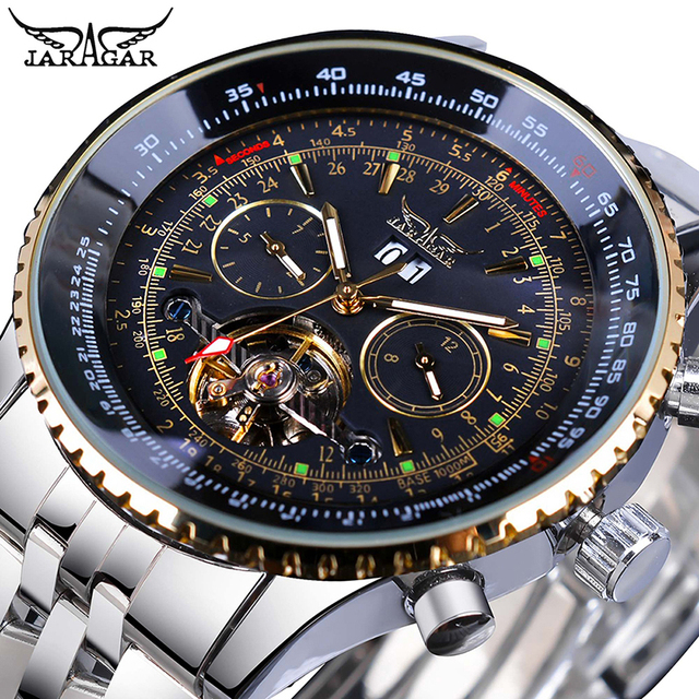 Jaragar Automatic Watches - Luxury Stainless Steel Multifunctional Men's Wrist Watches