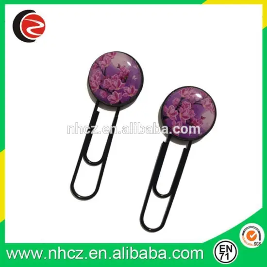 Flower Printing Folding Magnetic Bookmark