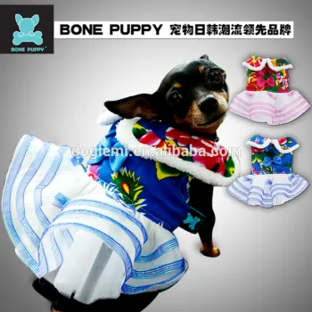 BONEPUPPY Chinese Design Festival Pet Dog Puppy Wedding Dress Clothes flower