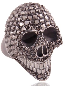Luxury high quality diamond skull rings