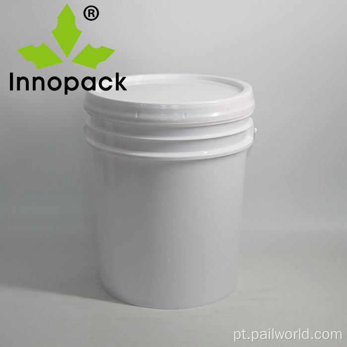 Bucket de plástico colorido de 20 litros com tampa