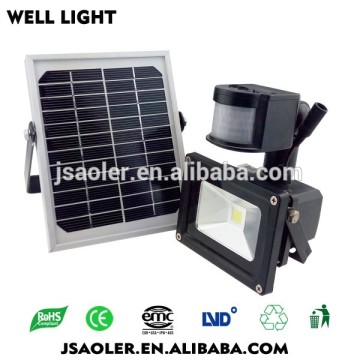 wall mount motion sensor light solar street pir floodlight