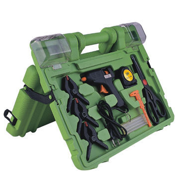 80-piece Home repair tool set with adjustable wrench