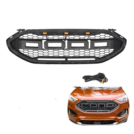 4x4 Replacement Exterior Accessories: Front Bumper Grilles with Amber Light for Edge 2019-2020