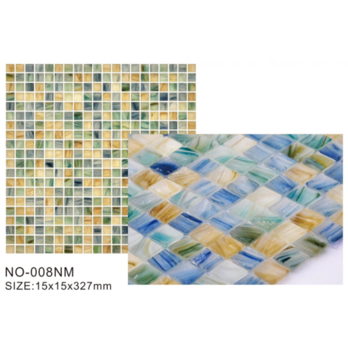 Colorful frosted glass mosaic tiles