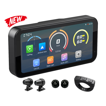 6.25 Inch Waterproof IP67 Motorcycle CarPlay GPS Navigation with Dashcam and Touch Display
