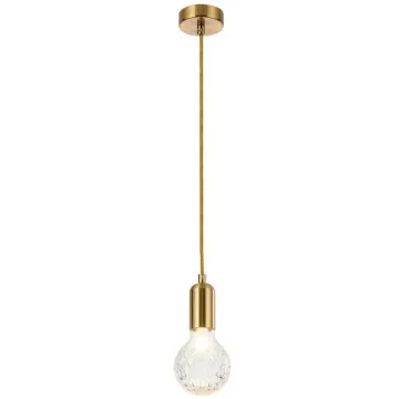 Adjustable Height Pineapple Carved Glass Ball LED Pendant Light for Loft Ceiling Decoration