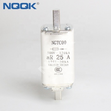 NGTC00 25A aR Square Tubular Fast-Acting Fuse Links