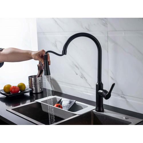 Brass Pull Down ORB Kitchen Mixer Faucets