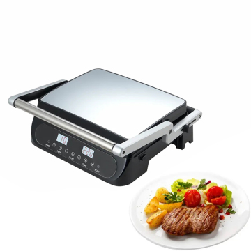 Professional Adjustable Open 180° Detachable Plate Grill & Flat Drip Tray: A Smart BBQ Toaster for Customizable Cooking