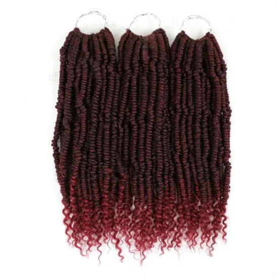 Bomb Spring Twist Crochet Hair Prelooped Synthetic Braids Hair Extension 14 Inch for Women Mini Passion Twist
