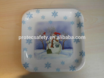 Disposable wedding square party paper plates, beautful party plates