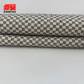 Tecido de assento xadrez fino preto e branco retardador de chamas