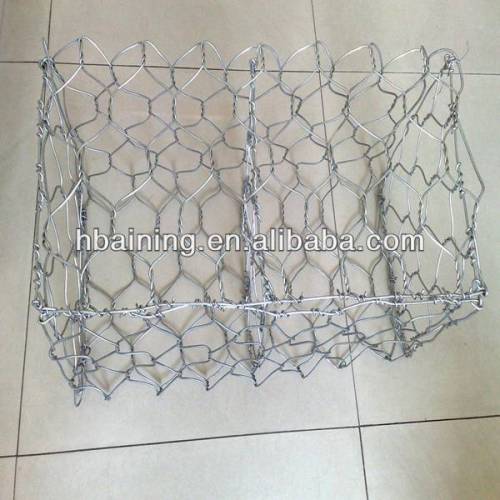 Galvanized hexagonal wire mesh gabion box