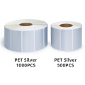 50x25mm Matt Sliver Pet Film Label Sticker