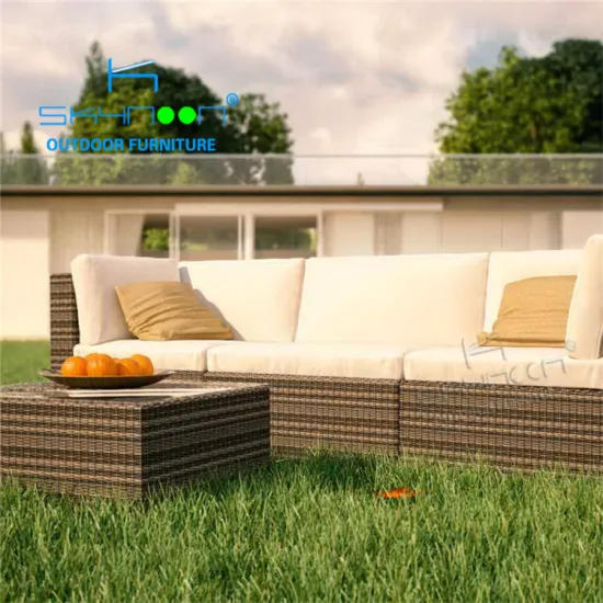 New Rust Rattan Outdoor Furniture Garden Set with Aluminum Frame
